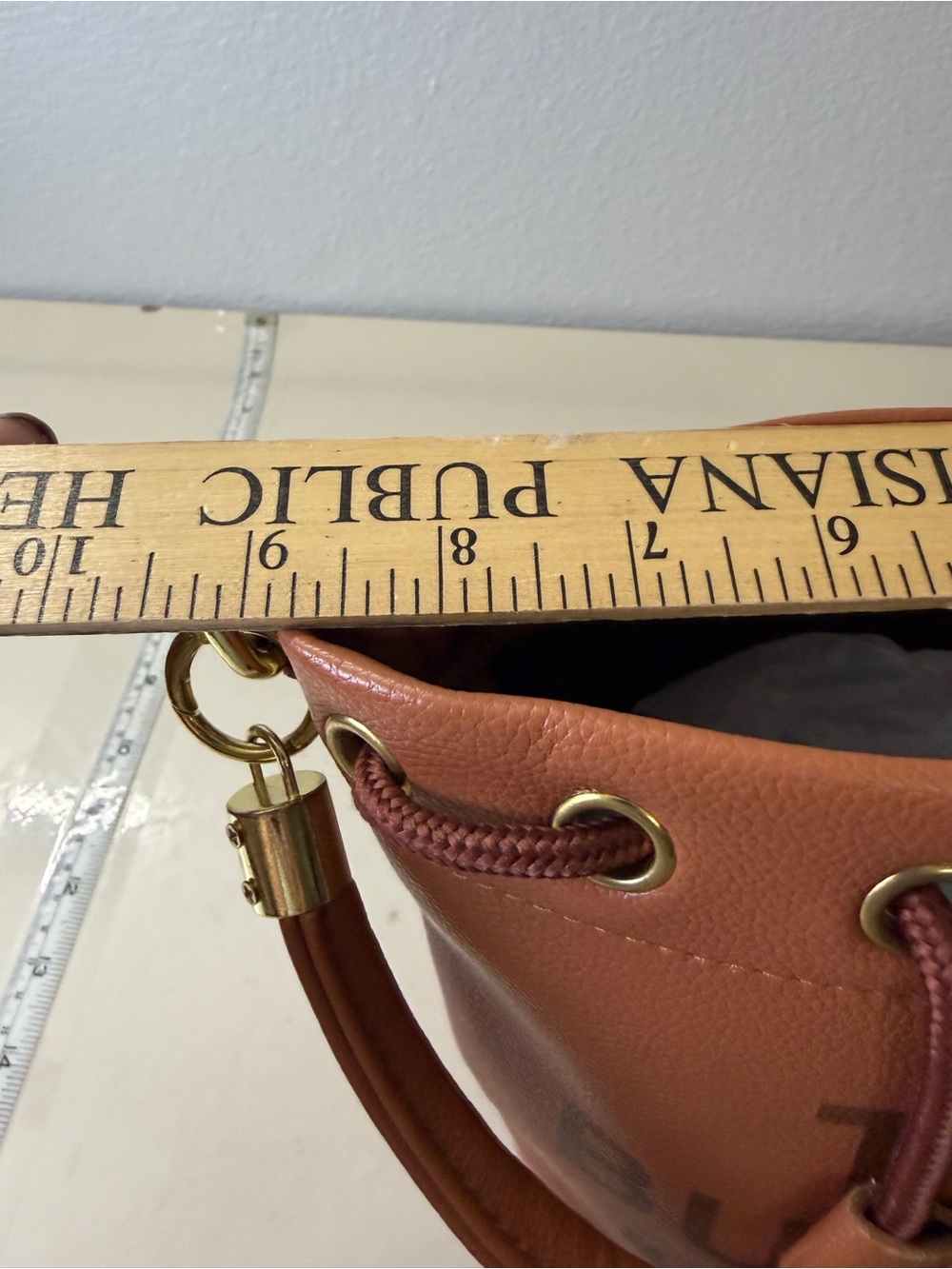 Marc Jacobs Mini Bucket Bag in Cognac Brown with Gold Hardware - Picture 7 of 12